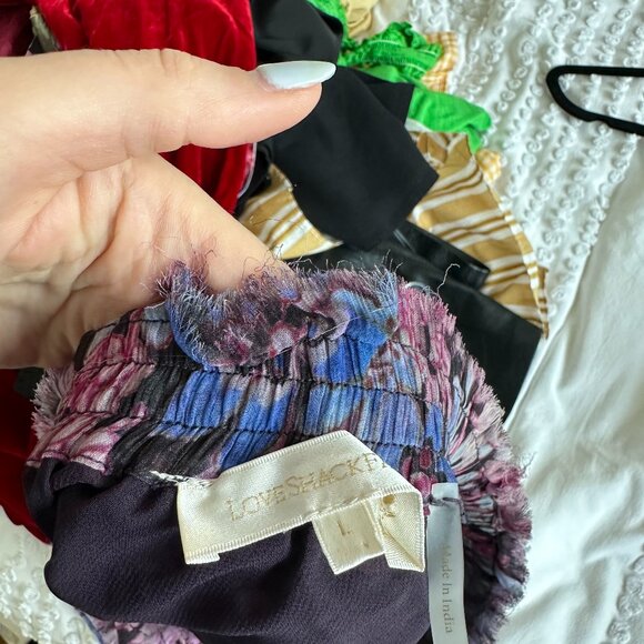 LoveShackFancy Benicia Mini Skirt In Midnight Light Large Tiered Ruffle Detail - Picture 3 of 8